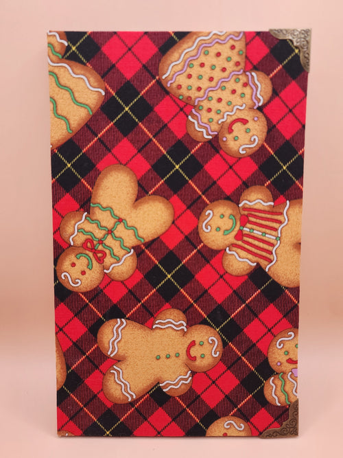Gingerbread Plaid Fabric Journal