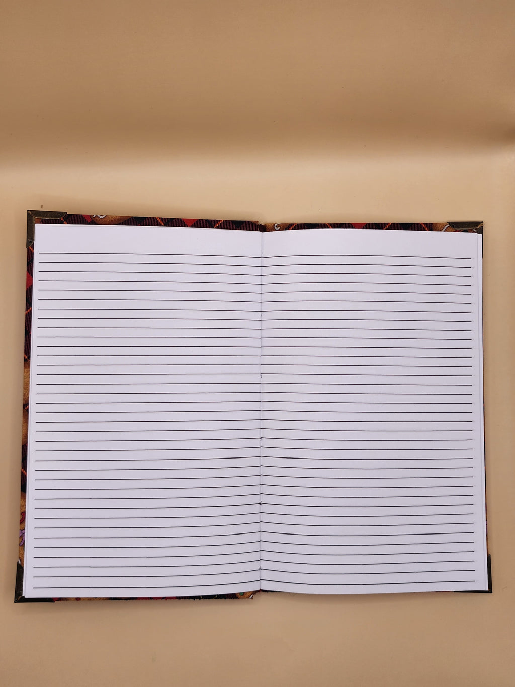 Gingerbread Plaid Fabric Journal
