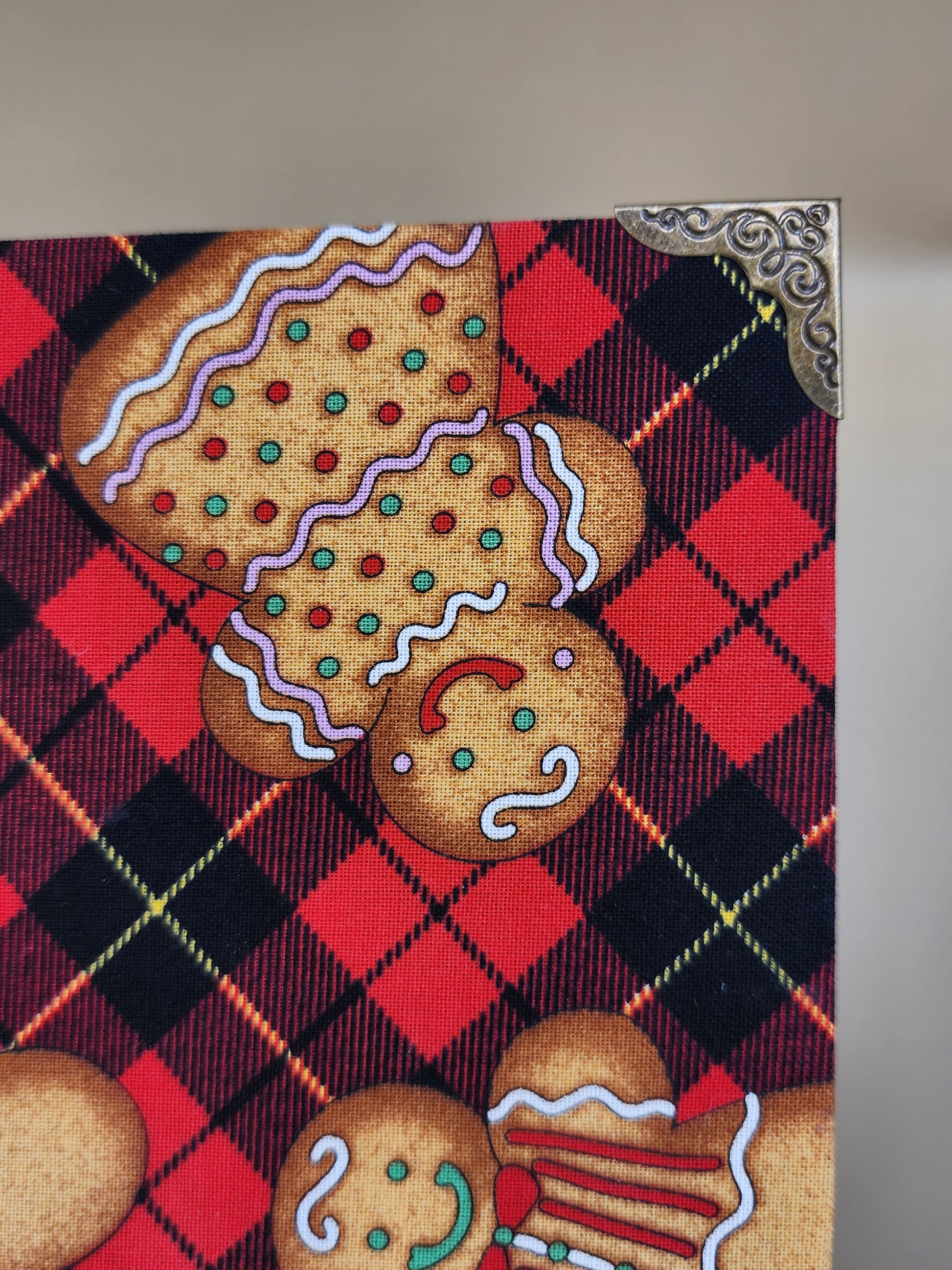 Gingerbread Plaid Fabric Journal