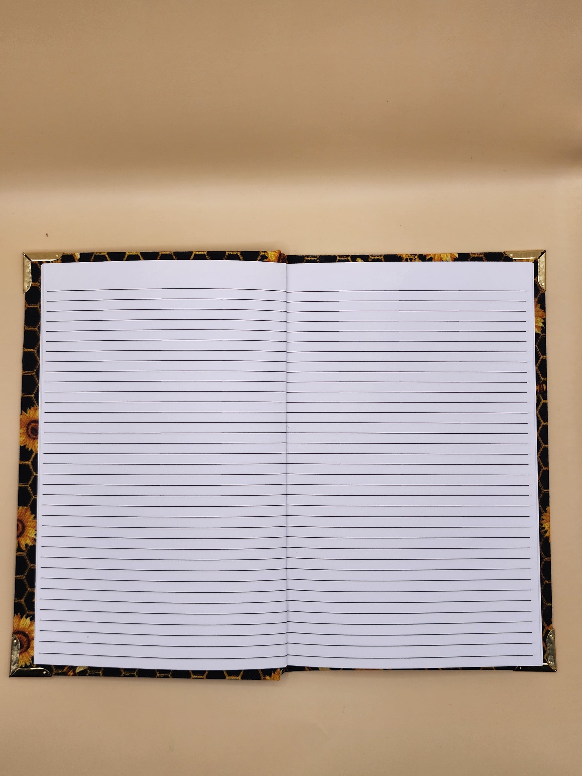 Sunflower and Bee Fabric Journal