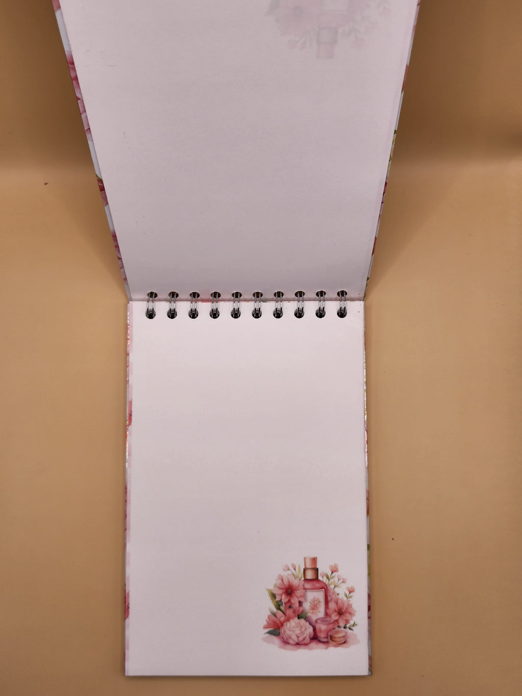 Pink Floral Beauty Sketch Journal