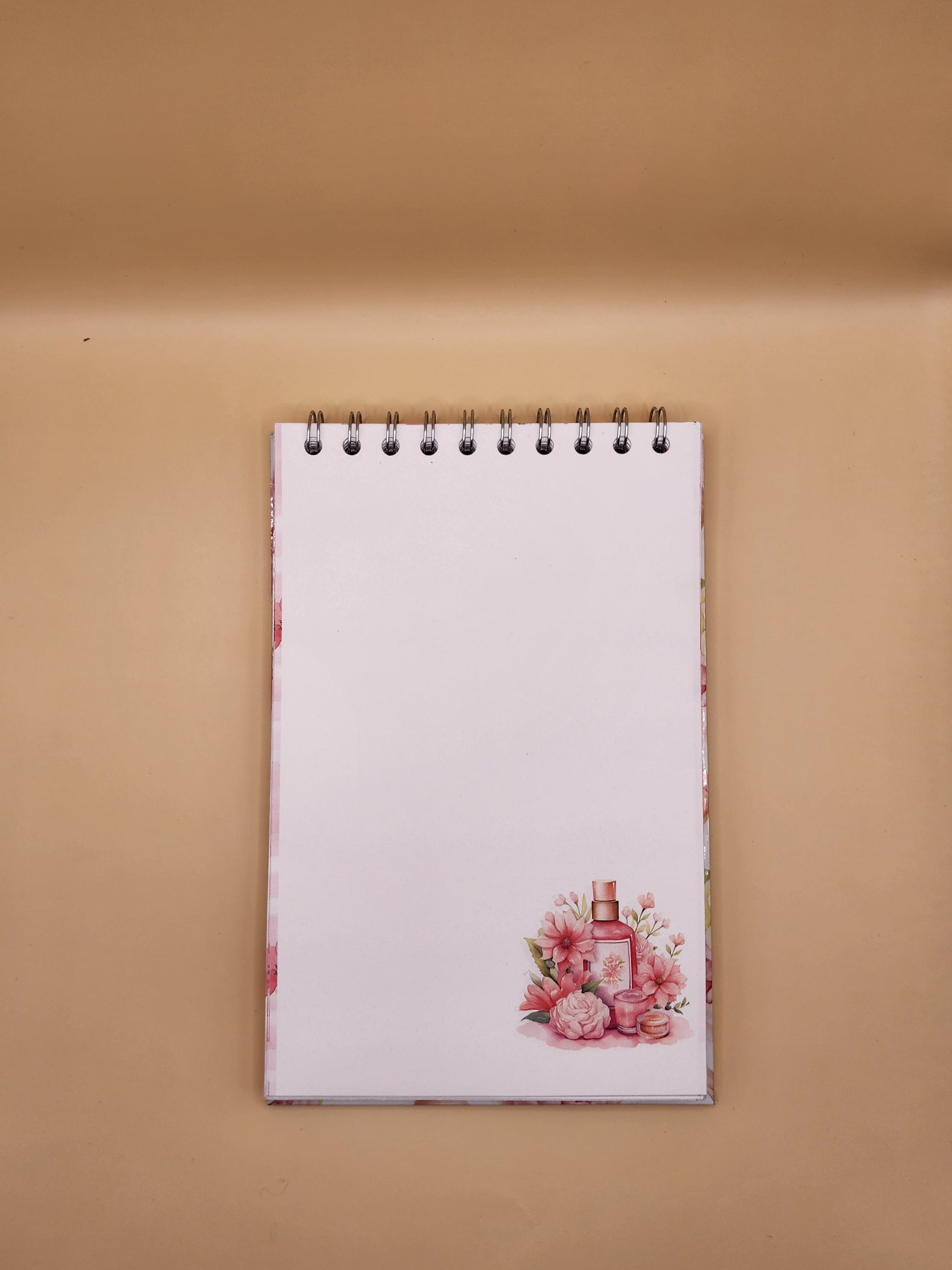Pink Floral Beauty Sketch Journal